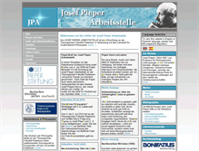 Tablet Screenshot of josef-pieper-arbeitsstelle.de